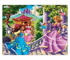 Пазл Принцессы, 11 деталей, 2 вида (Larsen, U8)